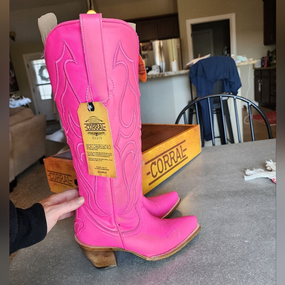 Tall Barbie Pink Corral Boots